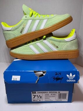 adidas Handball Spezial W Lime Green Suede with Gum Sole